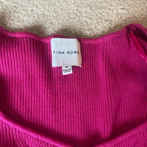 NEVER WORK PINK BODYSUIT SIZE M - Picture 3 of 4